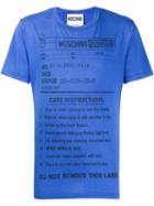 Moschino Care Label Print T-shirt - Blue