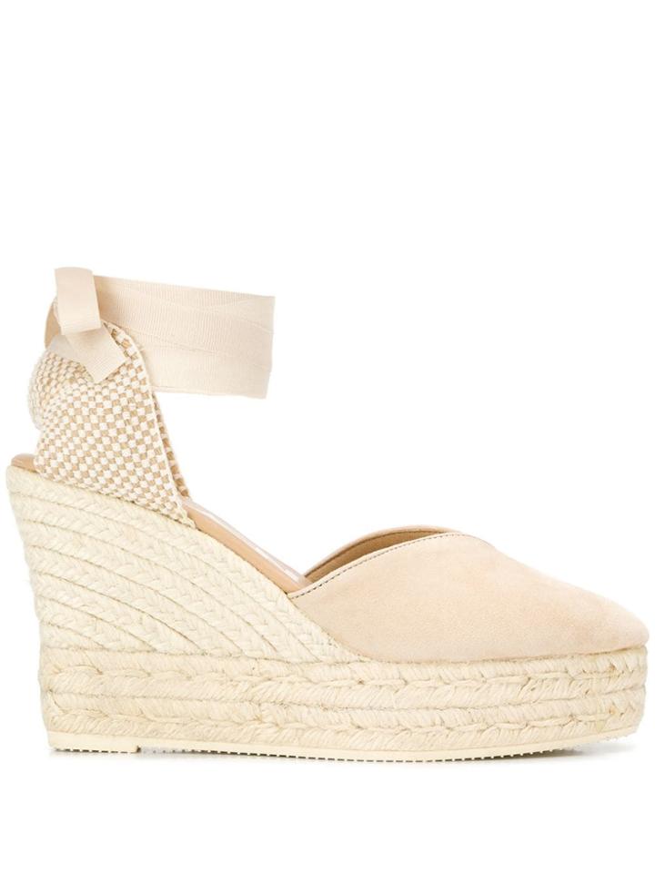 Manebi Hamptons Wedge Espadrilles - Neutrals