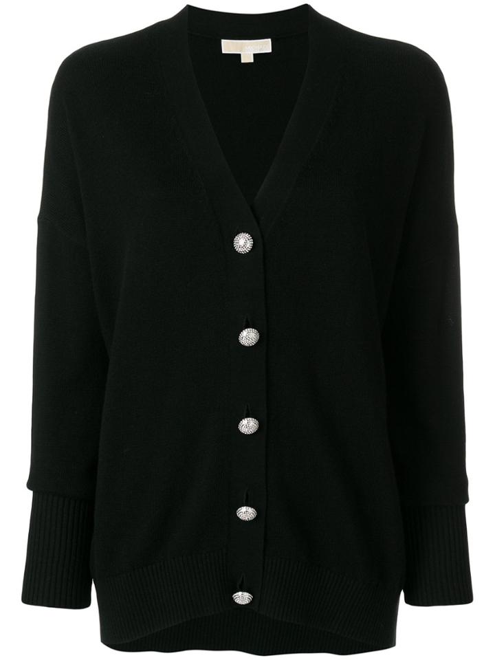 Michael Michael Kors Button-embellished Cardigan - Black