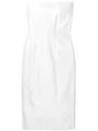 Gianfranco Ferre Vintage Strapless Bustier Dress - White