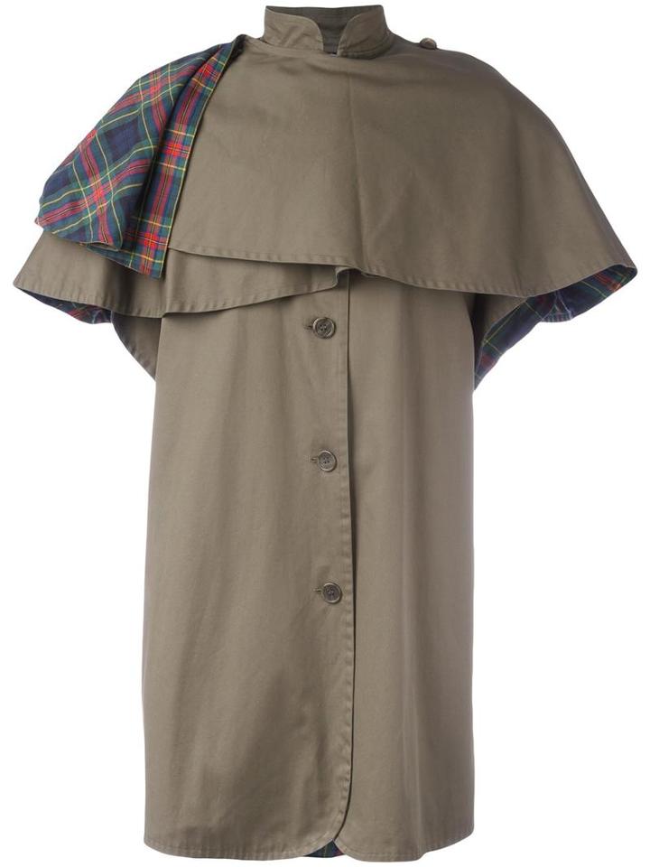 Yves Saint Laurent Vintage Caped Coat, Adult Unisex, Green