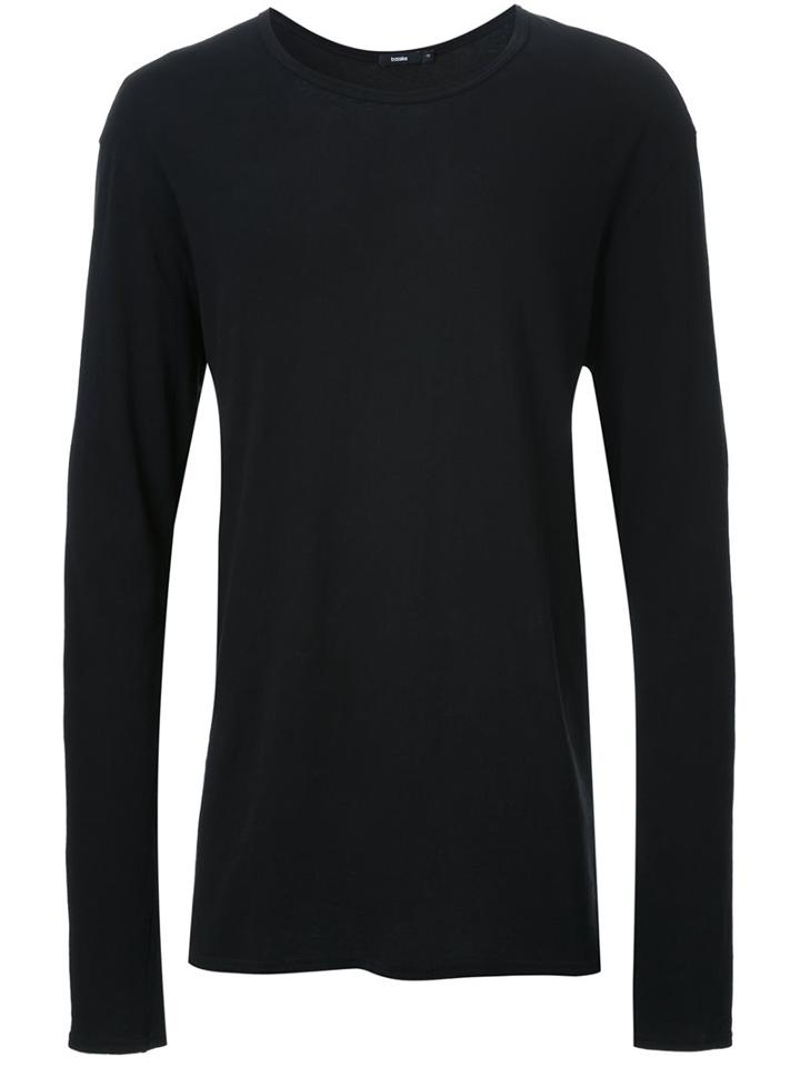 Bassike Long Sleeve T-shirt, Men's, Size: Small, Black, Organic Cotton