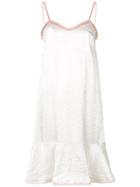Koché Crushed Orchid Effect Dress - White