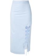 Reinaldo Lourenço Tied Slit Skirt - Blue