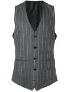 Versace Pinstriped Vest - Grey