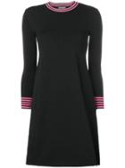 Emporio Armani Stripe Detail Knitted Dress - Black