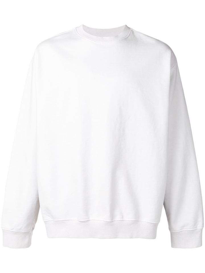 We11done Side Logo Oversized Sweatshirt - White