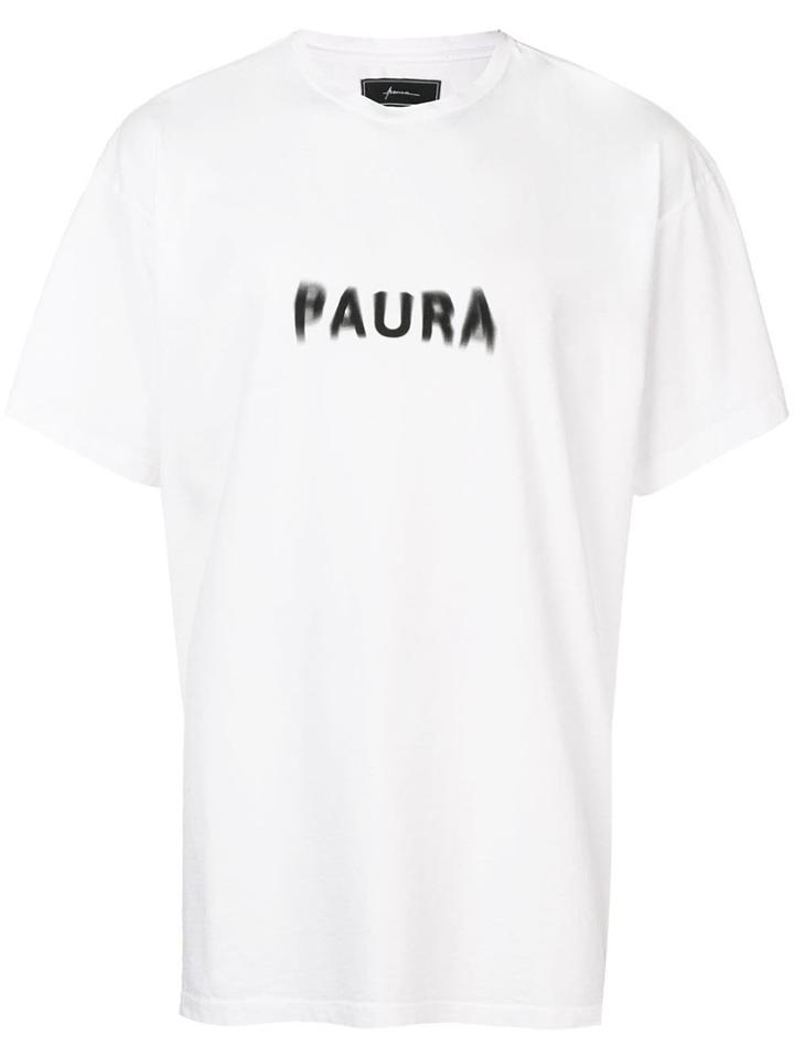 Paura Oversized Logo T-shirt - White