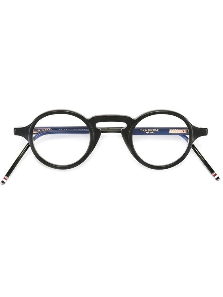 Thom Browne - Round Frame Glasses - Unisex - Acetate - 40, Black, Acetate