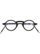 Thom Browne - Round Frame Glasses - Unisex - Acetate - 40, Black, Acetate