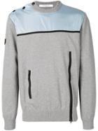 Givenchy Zip-detailed Panelled Sweatshirt - Grey