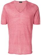 Roberto Collina V-neck T-shirt - Pink & Purple