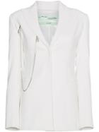 Off-white Blazer With Chain Detail