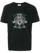 Saint Laurent Crest Print T-shirt - Black