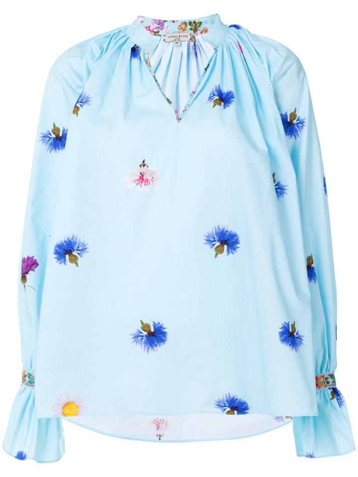 Natasha Zinko Floral Print Blouse - Blue