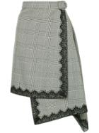 Robert Rodriguez Checked Asymmetric Skirt - Grey