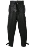 Jw Anderson Leather Army Trousers - Black