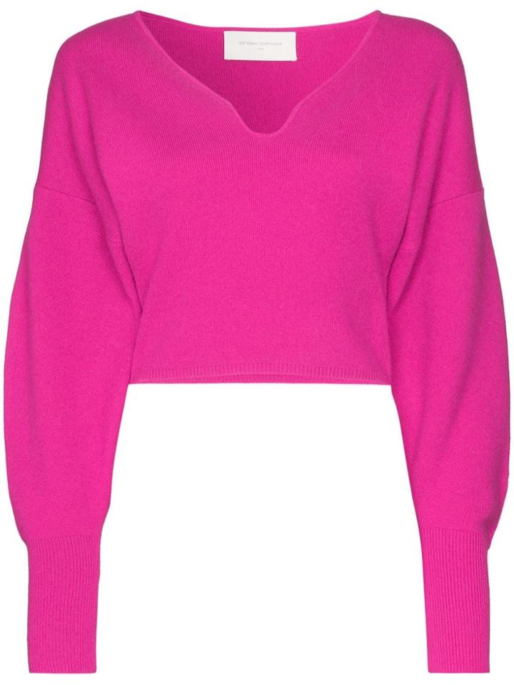 Esteban Cortazar Sweetheart Neckline Jumper - Pink