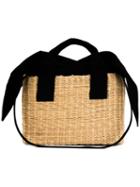 Muun Ninon Tote Bag, Women's, Yellow/orange, Cotton/straw