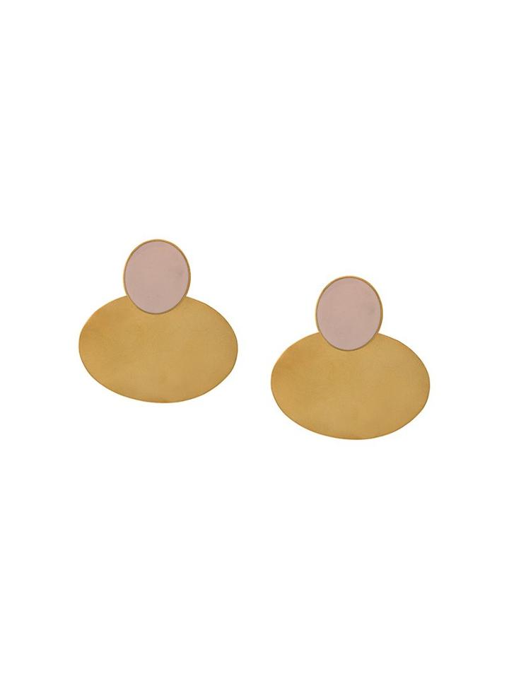 Silhouette Spherical Earrings, Women's, Metallic