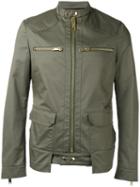 Les Hommes - Zipped Lightweight Jacket - Men - Cotton/spandex/elastane/viscose - 52, Green, Cotton/spandex/elastane/viscose