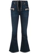 Unravel Project Flared Corset Jeans - Blue