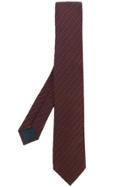 Dell'oglio Diagonal Stripe Tie - Red