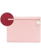 Roksanda Circle Zipped Clutch - Pink & Purple