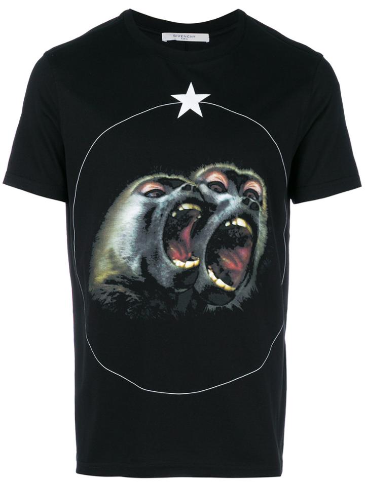 Givenchy Monkey Brothers Print T-shirt - Black