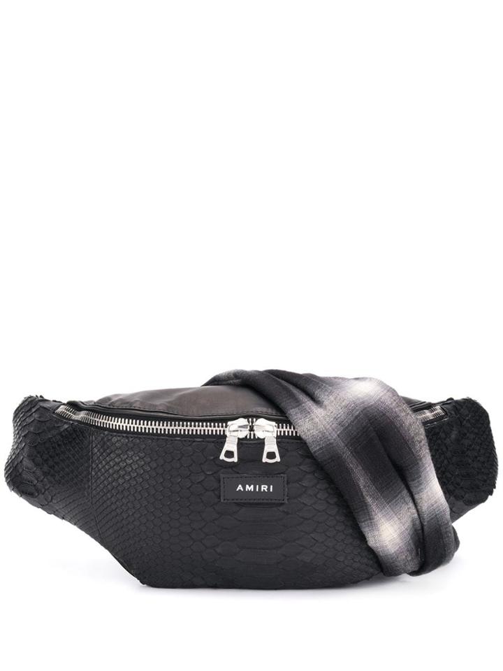 Amiri Flannel Belt Bag - Black