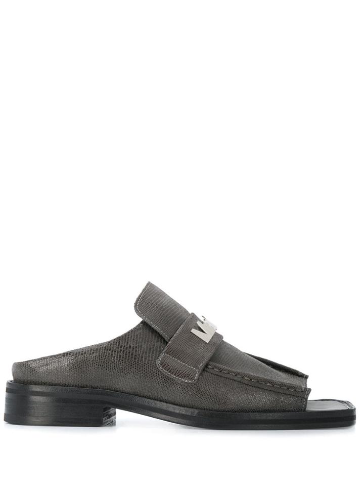 Martine Rose Open Toe Loafers - Grey