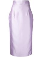 Bambah - Pencil Skirt - Women - Silk - 8, Pink/purple, Silk