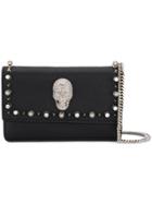 Philipp Plein Crystal Skull Crossbody Bag - Black