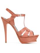 Saint Laurent Tribute Sandals, Women's, Size: 40, Pink/purple, Leather