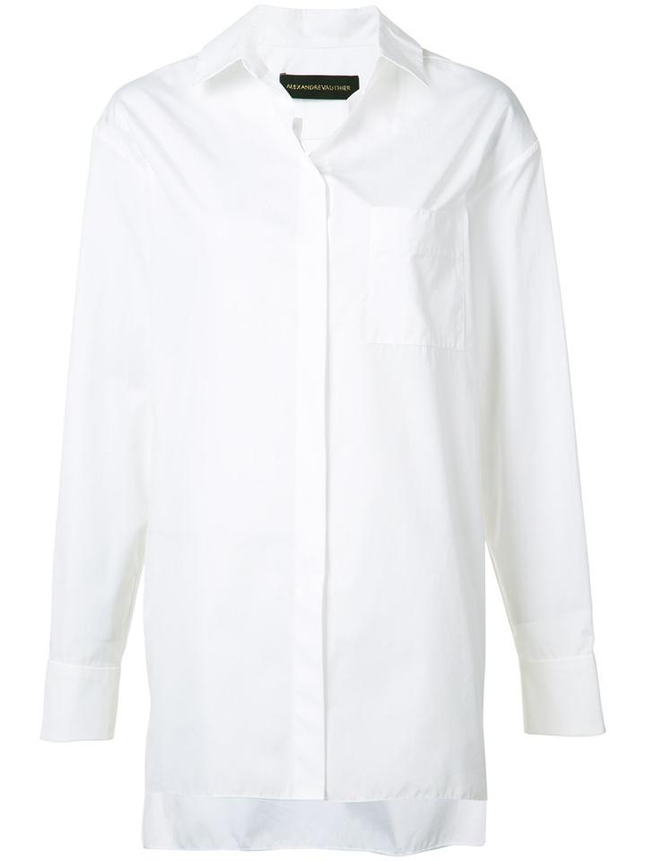 Alexandre Vauthier Oversized Button Shirt, Women's, Size: 42, White, Cotton