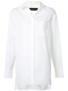 Alexandre Vauthier Oversized Button Shirt, Women's, Size: 42, White, Cotton