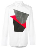 Neil Barrett Geometric Print Shirt, Men's, Size: 40, White, Cotton