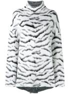 Givenchy Oversized Zebra Print Sweater - White