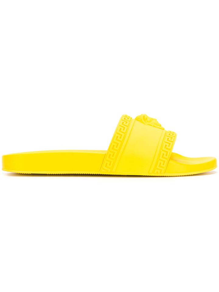 Versace Palazzo Medusa Slides - Yellow & Orange