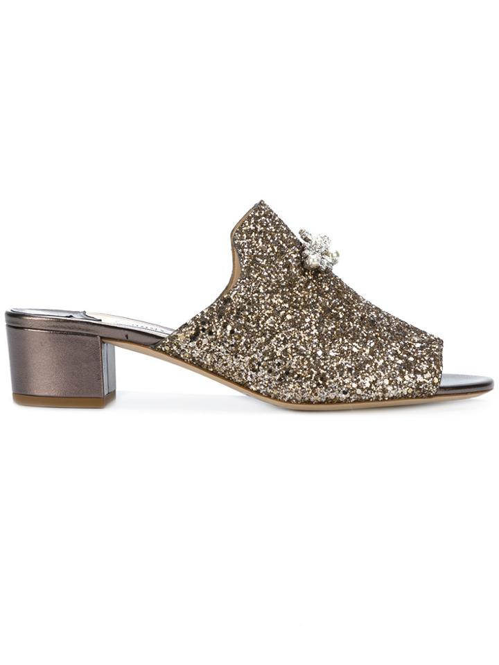 Jimmy Choo Myla Mules - Metallic