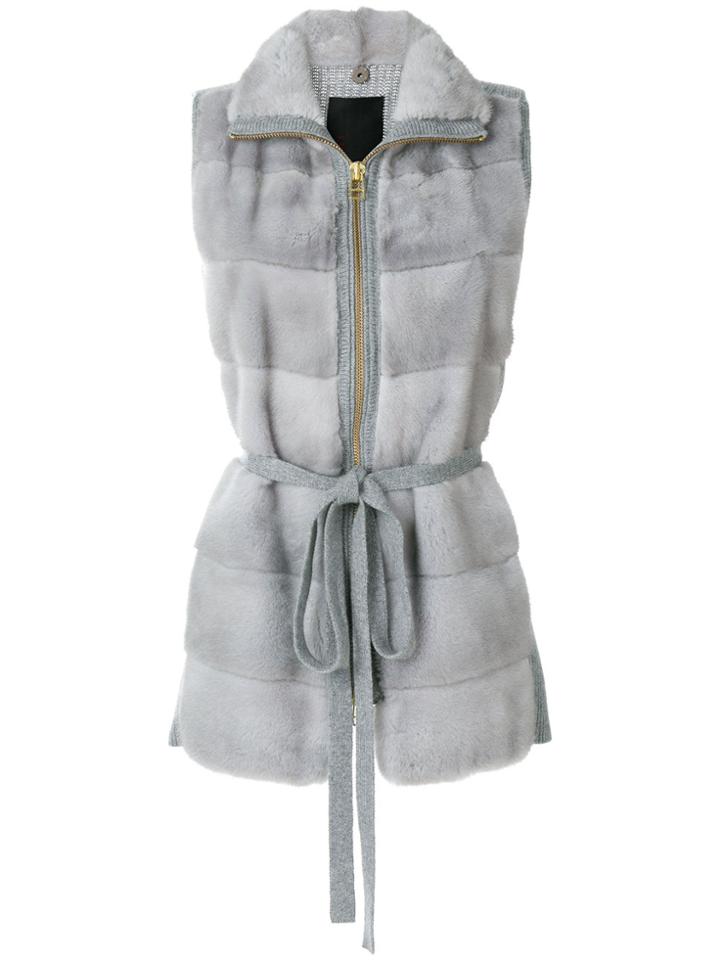Liska Fur Detail Jacket - Grey