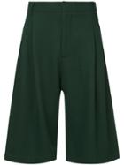 Ex Infinitas Wide Leg Tailored Shorts - Green