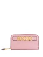 Moschino Logo Leather Wallet - Pink