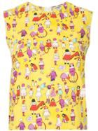 Chanel Vintage Patterned Sleeveless Blouse - Yellow
