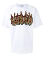 Msgm - Flame Patch T-shirt - Men - Cotton - L, White, Cotton