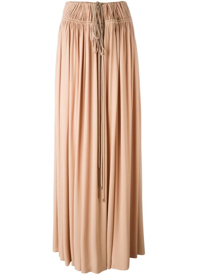 Lanvin Drawstring Maxi Skirt, Women's, Size: 38, Pink/purple, Acetate/silk/cotton