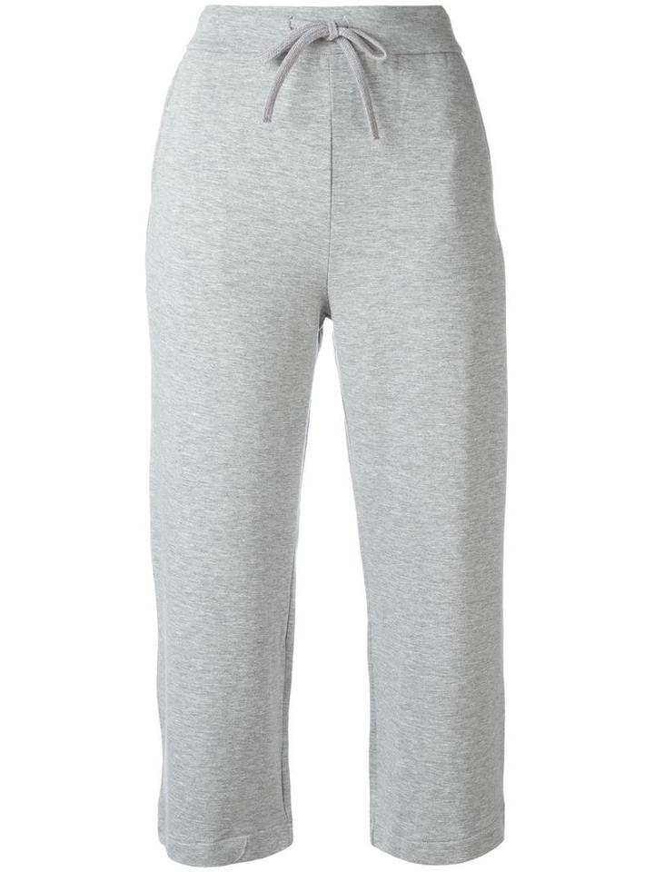 Majestic Filatures Cropped Track Pants, Women's, Size: 4, Grey, Spandex/elastane/viscose