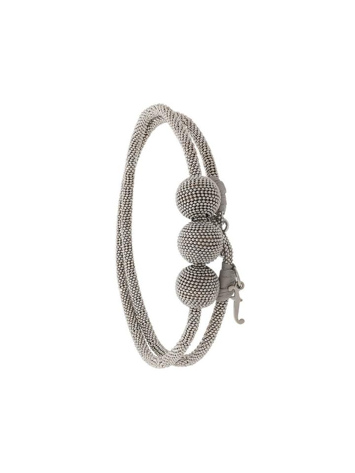 Fabiana Filippi Bauble Wrap Bracelet - Silver