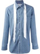 Marc Jacobs Stripe Appliqué Shirt, Men's, Size: 46, Blue, Cotton/silk
