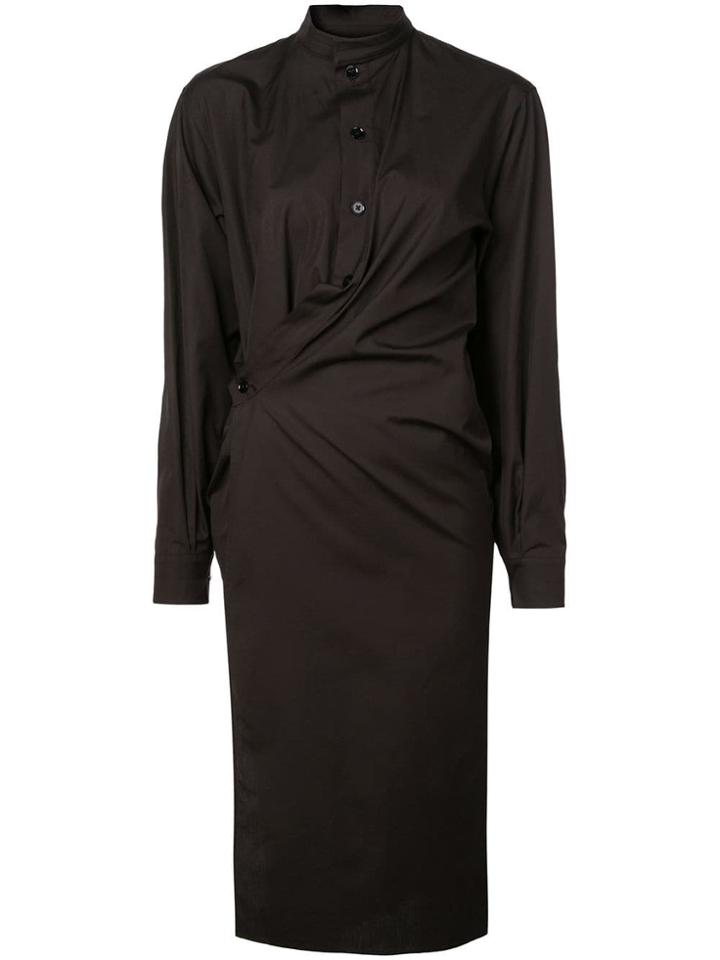 Lemaire Wrap Shirt Dress - Brown
